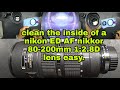 How to clean the front element on a nikon ed af nikkor 80200mm 128 d lens