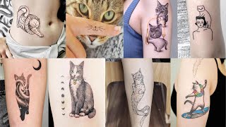 30  Cutest Small Cat Tattoo Design for Girls | Cat Tattoo Designs | Lovely Cat Tattoos