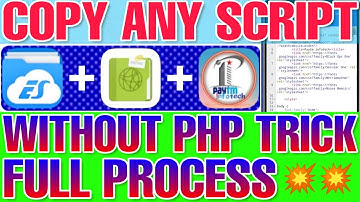 Copy any Script without showing their name or channel link, Without PHP copy any Script