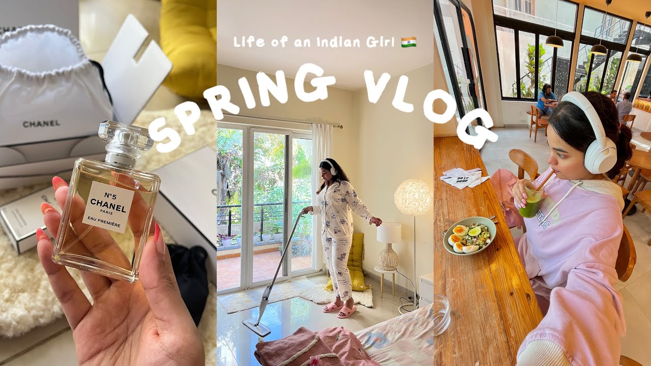Life of an Indian Girl | Spring Vlog 🌸, room decor & cleaning 🧺, Valentines day , Bangalore