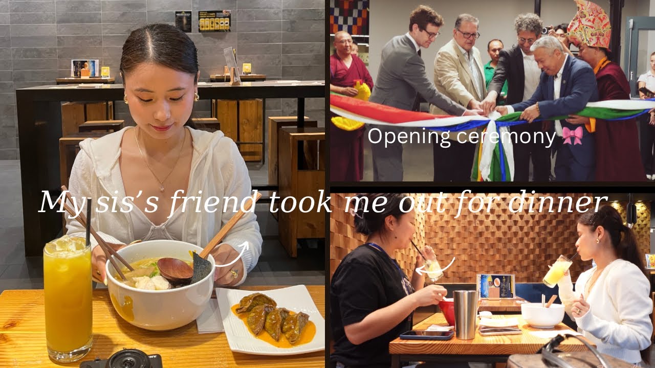 Dinner treat from my sister’s friend🍜 | Celebrated the new TCCC opening ceremony🎀 #tibetanvlogger 