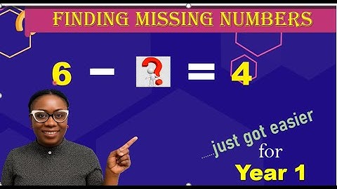 Finding Missing Number Year 1