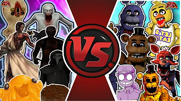 SCP FOUNDATION vs FIVE NIGHTS AT FREDDY'S TOTAL WAR! (FNAF vs SCP Animation) | Cartoon Fight Club