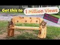 Chainsaw carving a bench