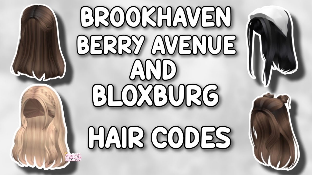 HOW TO ADD ID HAIR CODES + 10 HAIR ID CODES FOR BROOKHAVEN 🏡RP ROBLOX 🤩✨️  