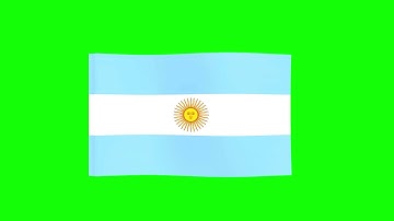 Argentina National Flag in wind - FreeHDGreenscreen Footage