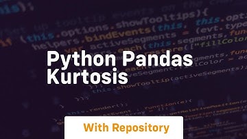 python pandas kurtosis