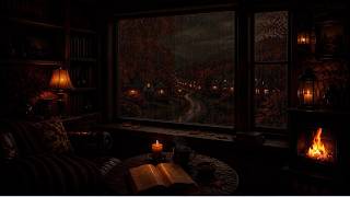 Cozy Rain Autumn Outside the Open Bedroom Window🌧️🔥 (No Ads) | Warm Night Ambience for Sleeping screenshot 2