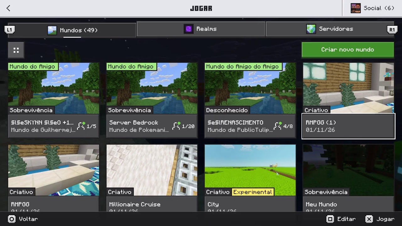 Live da tarde de Minecraft hehe