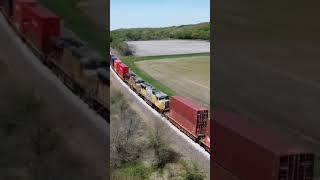 MID DPUS OF A MEGA STACK TRAIN! #trains #unionpacific