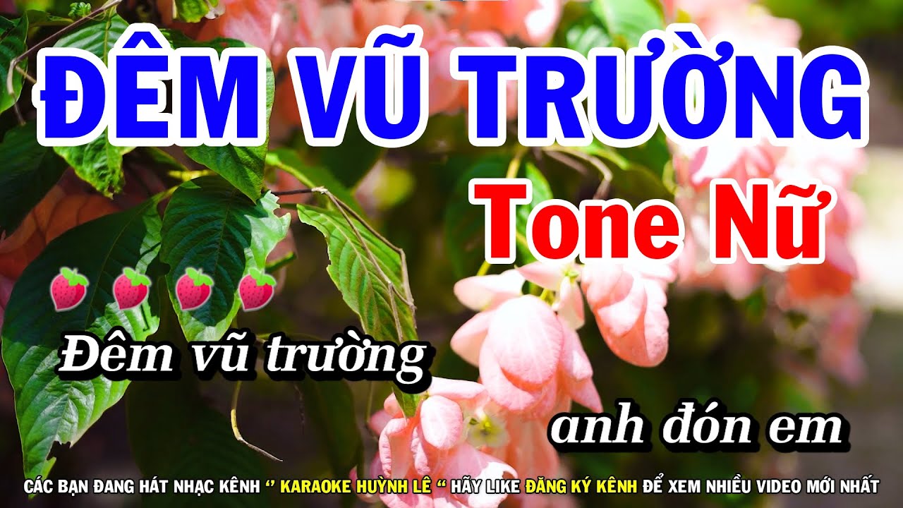 Karaoke Đêm Vũ Trường - Tone Nữ Nhạc Sống Mới | Huỳnh Lê
