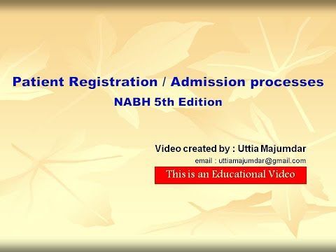Patient Registration and Admission Processes - NABH 5th edition