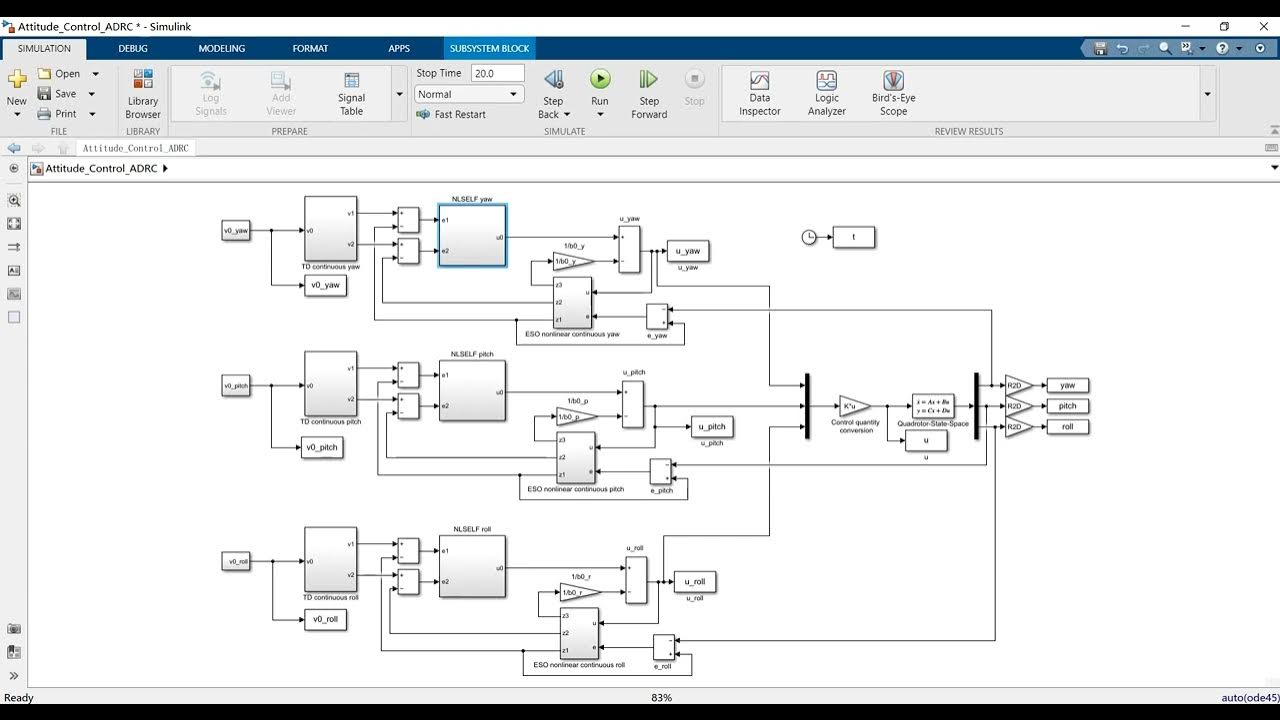 Attitude-Control-of-Quadrotor-based-on-ADRC matlab simulink - YouTube