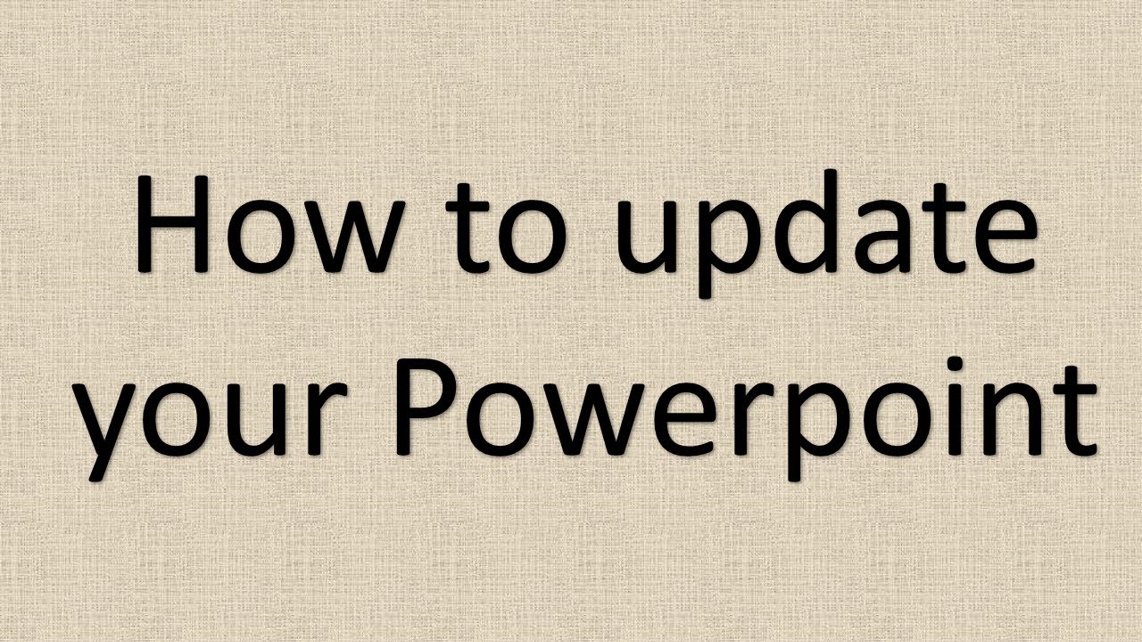 update presentation powerpoint slides