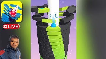 Stack ball 3D live strem part of 1 #shortslive#stackball #live