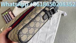 G-ucci GG Supreme Messenger Bag Blue #review #bag