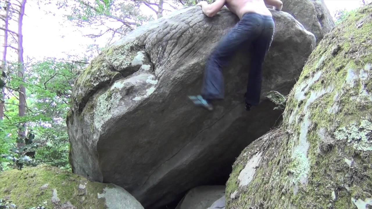 Fontainebleau - Cuvier Nord - Le Dos Fin 7A(6C+) - YouTube
