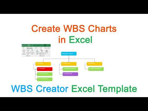 Create A Wbs Chart In Excel Create Work Breakdown Structure Chart Tutorial Free Download Youtube