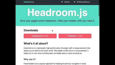 Headroom.js demo