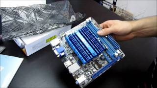 ASUS AT3ION-T Atom 330 NVIDIA ION ITX Motherboard Unboxing & First Look Linus Tech Tips