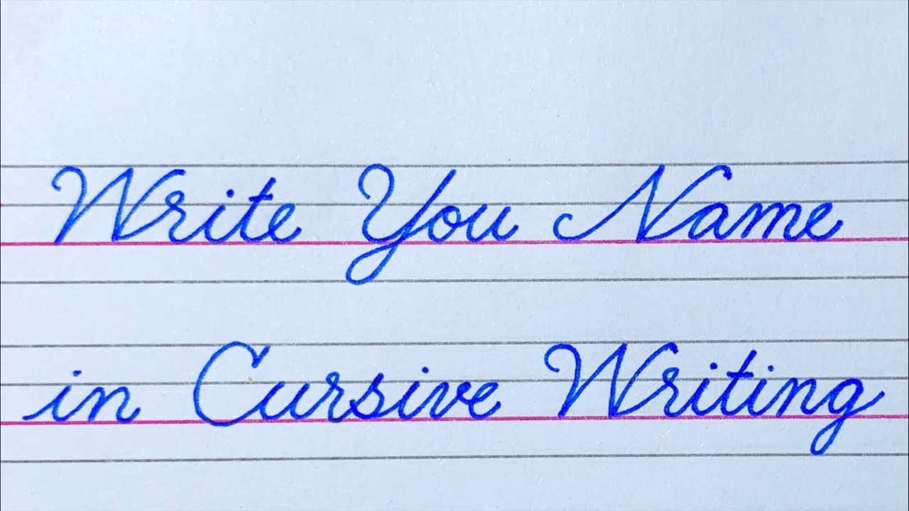 How to write your name in cursive writing youtube