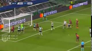 Suarez goal (Coates owngoal) vs Sporting Lisbon, 2017 HD
