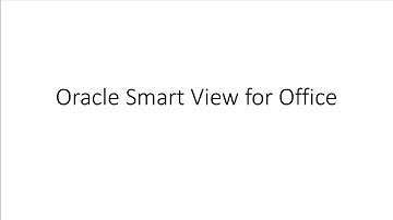 Oracle Smart View for Office