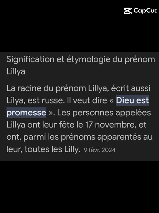 signification-du-pr-nom-lilya-youtube