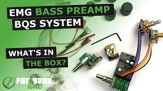 EMG® BQS Sistema Control EQ Preamp Bajo Eléctrico Activo Kit 5 Perillas video