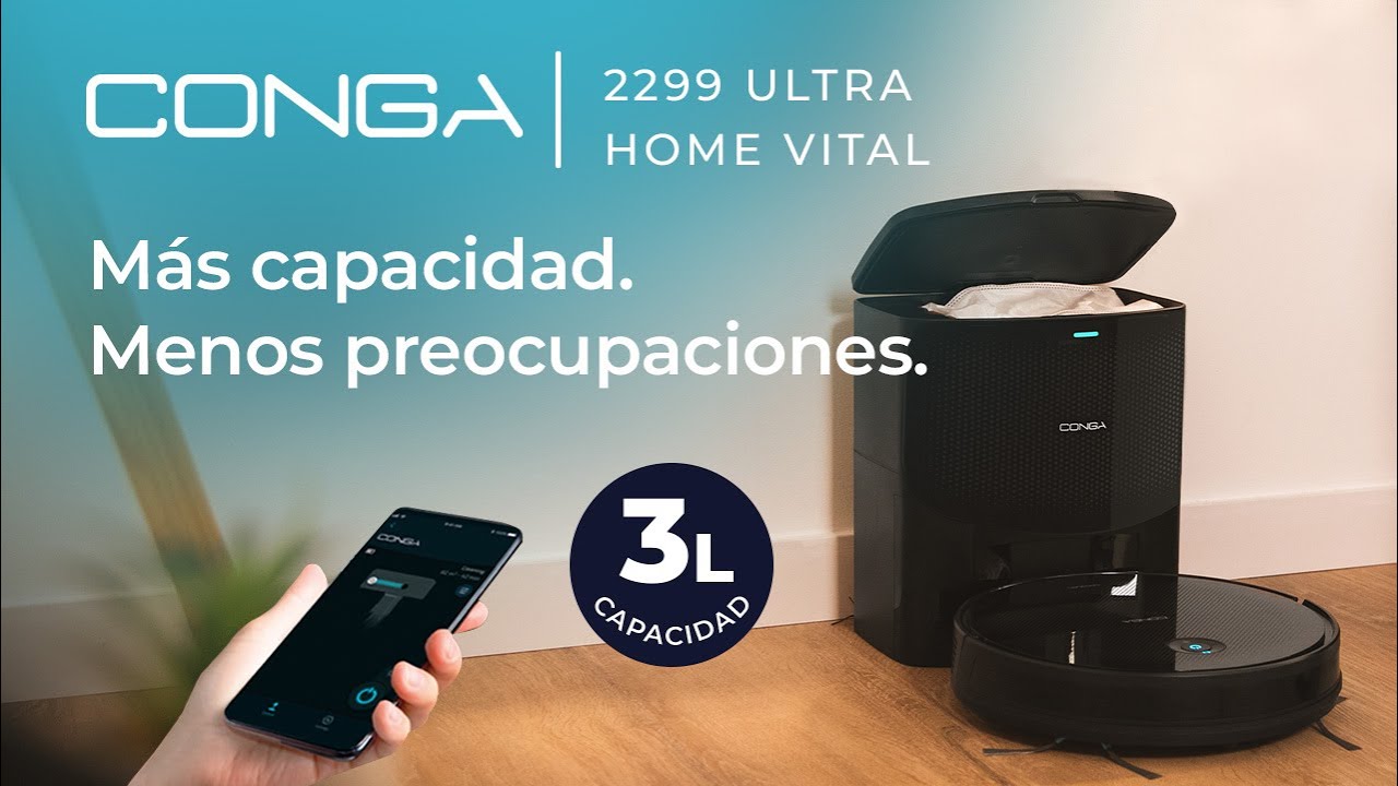 Robot aspirador Conga 2299 Ultra Home Vital con base de autovaciado