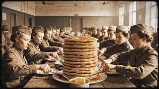 You Call This Normal” — German Women POWs Shake Seeing Pancakes Stacked High #germanpows #powstories