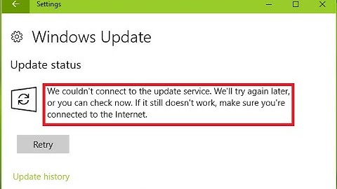 Fix We Couldn’t Connect to the Update Service