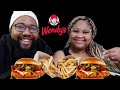 WENDY'S NEW HONEY HOT CHICKEN SANDWICH MUKBANG REVIEW!