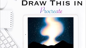 How to draw Beautiful Starry Night Sky Digital Illustration in IPad | Easy Procreate Tutorial #9