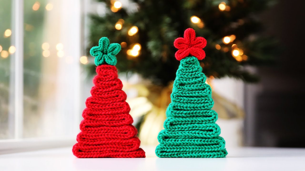 Knitting Machine Christmas Tree Decorations! Tutorial for ...