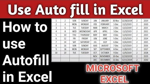 #9 How to use Autofill in Excel | Autofill in Excel | How to Automatically write dates in Excel