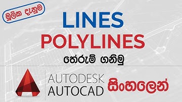 Lines and Polylines එක්ක වැඩ කරමු | AutoCAD Sinhala Tutorials - 5