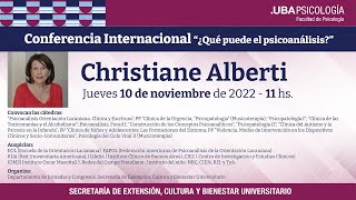 Conferencia Christiane Alberti: &quot;¿Qué puede el psicoanálisis?&quot;