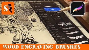 Digital Wood Engraving Brushes Procreate