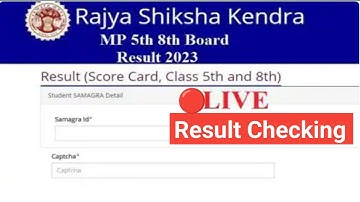 MP Board Result 2023🔴 Live 5th,8th Result 2023 Checking