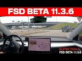 Tesla FSD BETA 11.3.6 On 2023 Model 3 Performance No USS