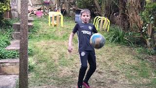 Jake day 3 of the garden football isolation bucket challenge with bonus round