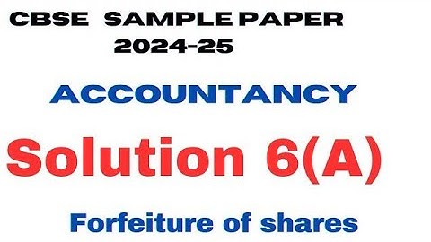 solution 6(a) | cbse sample paper 2024-25 | Accountancy Class 12 @sethsaccountancytricks