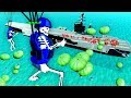 Undead Skeleton Army Paradrops and Swarms the Aircraft Carrier in Ravenfield!