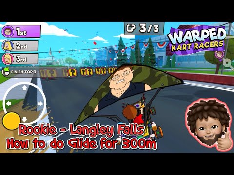 Warped Kart Racers - Rookie Campaign | Langley Falls | How to do Glide for 300m
