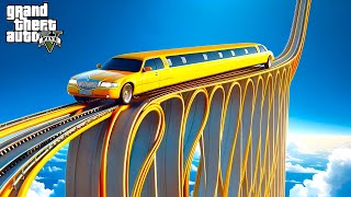 0.4854% People Cannot Finish This Hard Limousine Car Parkour Race Of GTA 5!