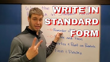 Write the Equation of The Parabola in Standard Form given the Vertex and a Point