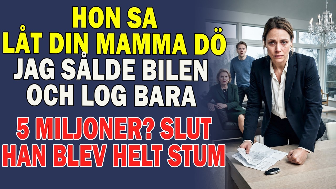 "Varför slösa pengar på henne? Hon kommer ändå att dö snart." Orden träffade mig som en kniv i ryggen där jag stod i sjukhuskorridoren med bilnycklarna fortfarande varma i handen. Åttahundra tusen...