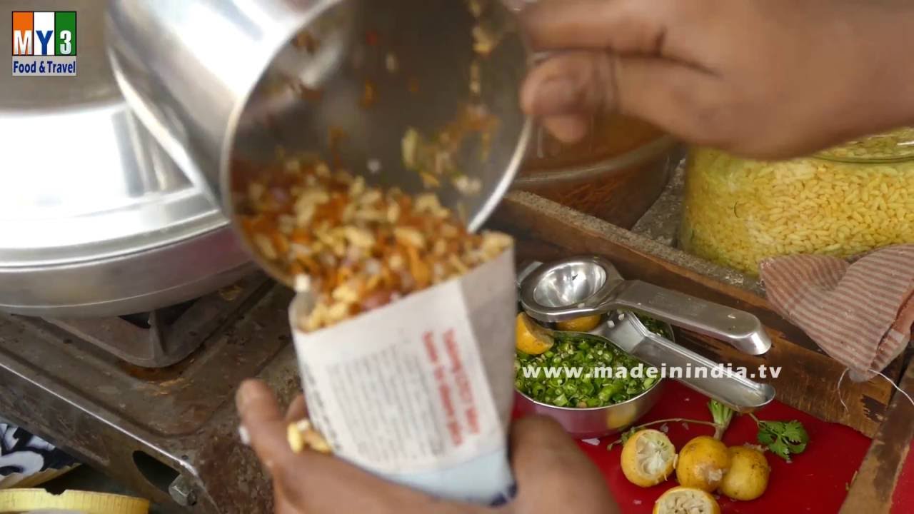 ROADSIDE BHEL PURI | ROADSIDE RECIPES IN DELHI | DELHI STREET FOODS street food