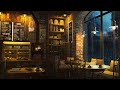 Cozy coffee shop ambience relaxing jazz instrumental music with rain for work study focus 247